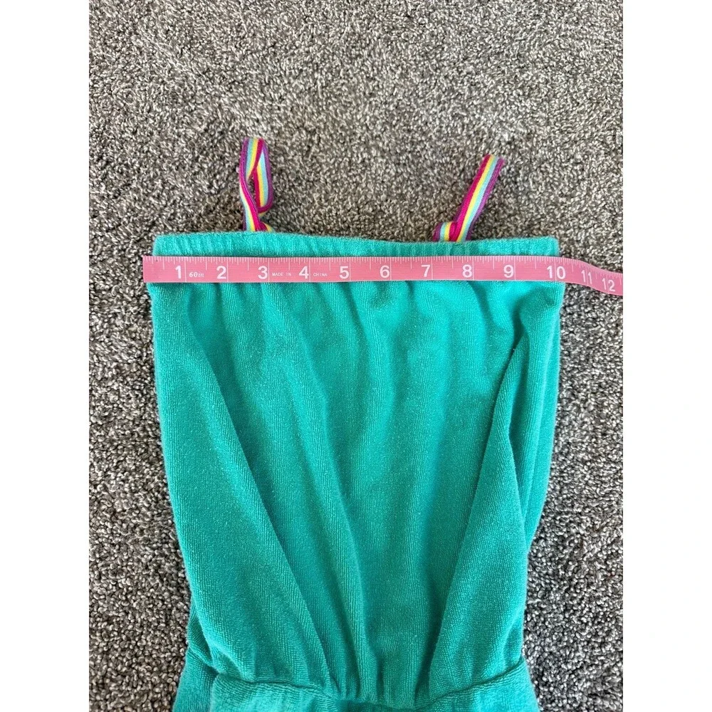 GAP Kids Terry Cloth Romper 5 Years Aqua Rainbow Trim Cover-Up